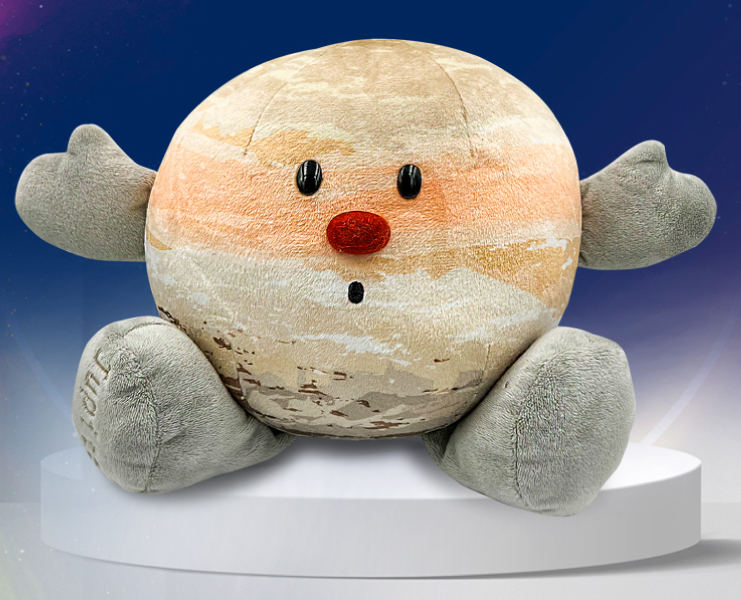 Jowisz Celestial Buddies — na niebieskim tle