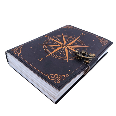 Notatnik Skórzany Retro – Dziennik Złota Róża Wiatrów