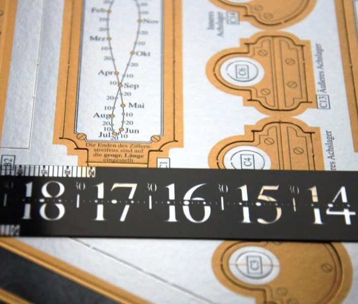 Zegar słoneczny – cyferblat i pasek godzinowy