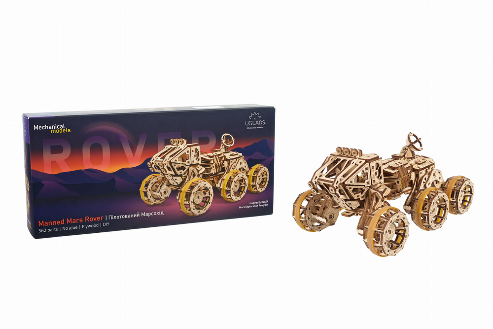 Ugears Łazik Marsjański – widok z przodu